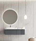 Orka Biella 120 cm Antrasit Ledli Banyo Dolabı Takımı thumbnail 1