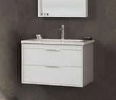 Orka Clay 65 cm Beyaz Banyo Dolabı Alt Modül ve Lavabo - 1