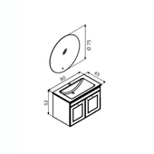 Orka Limpo 80 cm Mat Antrasit Banyo Dolabı Takımı thumbnail 3