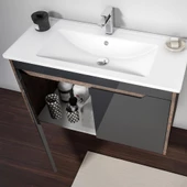 Orka Lago 100 cm Antrasit Banyo Dolabı Takımı thumbnail 3