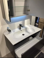 Orka Likya 80 cm Mat Antrasit Banyo Dolabı Takımı thumbnail 4