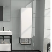 Orka Vegas 40 cm Beyaz Banyo Boy Çamaşır Dolabı thumbnail 1