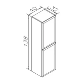 Orka Nuvola 40 cm Antrasit Banyo Boy Çamaşır Dolabı thumbnail 3