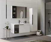 Orka Pure 100 cm Mat Beyaz Banyo Dolabı Takımı - 4