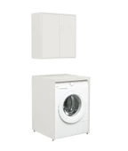 Orka Sedir 65 cm Mat Beyaz Çamaşır Dolabı Takımı thumbnail 1