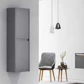 Orka Lisbon 40 cm Gri Banyo Boy Çamaşır Dolabı - 1