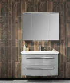 Orka Urla 110 cm Parlak Gri Banyo Dolabı Takımı thumbnail 1