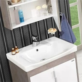 Orka Luna 65 cm Gri Banyo Dolabı Alt Modül ve Lavabo thumbnail 4
