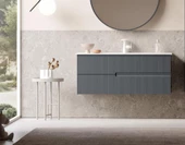 Orka Moonlight 90 cm Antrasit Banyo Dolabı Alt Modül ve Lavabo thumbnail 1