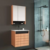 Orka Ricato 60 cm Kiraz Banyo Dolabı Alt Modül ve Lavabo - 2