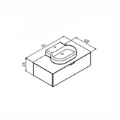 Orka Yalıköy 90 cm Parlak Siyah Banyo Dolabı Alt Modül ve Lavabo thumbnail 4