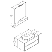 Orka Galia 100 cm Lidya Banyo Dolabı Takımı - 5