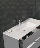 Orka Nest 91 cm Mat Gri Banyo Dolabı Alt Modül ve Lavabo thumbnail 2