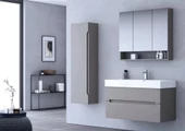 Orka Malta 100 cm Gri Banyo Dolabı Alt Modül ve Lavabo thumbnail 2