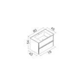 Orka Duden 80 cm Beyaz Banyo Dolabı Alt Modül ve Lavabo - 3