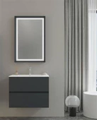 Orka Nest 71 cm Mat Antrasit Banyo Dolabı Alt Modül ve Lavabo thumbnail 3