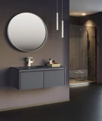 Orka Lisbon 90 cm Mat Antrasit Banyo Dolabı Takımı thumbnail 1