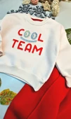 Kız Çocuk Ve Bebek Üçip Kalın Kışlık Cool Team Baskılı Eşofman Takımı - 2