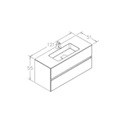 Orka Nest 121 cm Mat Gri Banyo Dolabı Alt Modül ve Lavabo - 4