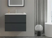 Orka Nest 71 cm Mat Antrasit Banyo Dolabı Alt Modül ve Lavabo thumbnail 1