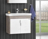 Orka Luna 65 cm Gri Banyo Dolabı Alt Modül ve Lavabo thumbnail 1