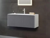 Orka Cube 80 cm Antrasit Banyo Dolabı Alt Modül ve Lavabo - 1
