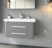 Orka Rose 95 cm Gri Banyo Dolabı Alt Modül ve Lavabo thumbnail 1