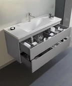 Orka Varna 120 cm Gri Banyo Dolabı Alt Modül ve Lavabo - 2