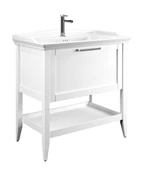 Orka Bastle 100 cm Beyaz Banyo Dolabı Alt Modül ve Lavabo thumbnail 3