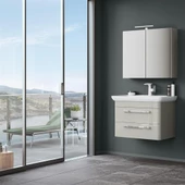 Orka Rose 80 cm Parlak Kaşmir Banyo Dolabı Alt Modül ve Lavabo thumbnail 2