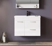 Orka Nova 80 cm Beyaz Banyo Dolabı Alt Modül ve Lavabo - 1
