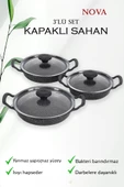 Cook kitchen Nova 3'lü Kapaklı Sahan Seti - 2
