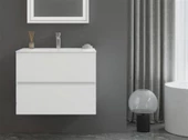 Orka Nest 71 cm Mat Beyaz Banyo Dolabı Alt Modül ve Lavabo - 1