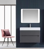 Orka Malta 80 cm Antrasit Banyo Dolabı Alt Modül ve Lavabo thumbnail 2