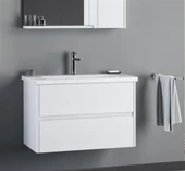Orka Duden 80 cm Beyaz Banyo Dolabı Alt Modül ve Lavabo - 1