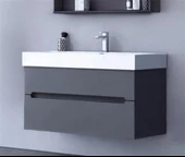 Orka Malta 100 cm Antrasit Banyo Dolabı Alt Modül ve Lavabo - 1