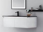 Orka Lisbon 110 cm Beyaz Banyo Dolabı Alt Modül ve Lavabo - 1