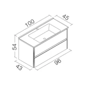 Orka Duden 100 cm Beyaz Banyo Dolabı Alt Modül ve Lavabo - 4