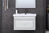 Orka Design 85 cm Beyaz Banyo Dolabı Alt Modül ve Lavabo - 1