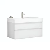 Orka Malta 100 cm Beyaz Banyo Dolabı Alt Modül ve Lavabo thumbnail 2