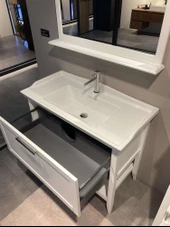 Orka Bastle 100 cm Beyaz Banyo Dolabı Alt Modül ve Lavabo thumbnail 2