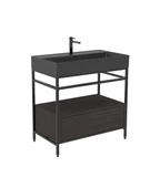 Orka Vegas 60 cm Antrasit Banyo Dolabı Alt Modül ve Lavabo - 2