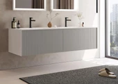 Orka Cube 160 cm Vizon Banyo Dolabı Alt Modül ve Lavabo - 3