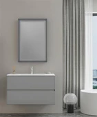 Orka Nest 91 cm Mat Gri Banyo Dolabı Alt Modül ve Lavabo thumbnail 3