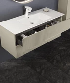 Orka Moonlight 90 cm Vizon Banyo Dolabı Alt Modül ve Lavabo thumbnail 3