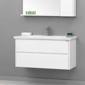 Orka Duden 100 cm Beyaz Banyo Dolabı Alt Modül ve Lavabo - 1