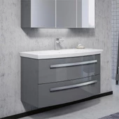 Orka Urla 110 cm Antrasit Banyo Dolabı Alt Modül ve Lavabo - 1