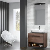 Orka Knidos 70 cm Navaro Ledli Ayna Banyo Dolabı Takımı - 1