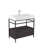 Orka Vegas 60 cm Antrasit Banyo Dolabı Alt Modül ve Lavabo thumbnail 4