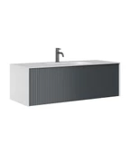 Orka Cube 120 cm Antrasit Banyo Dolabı Alt Modül ve Lavabo - 2